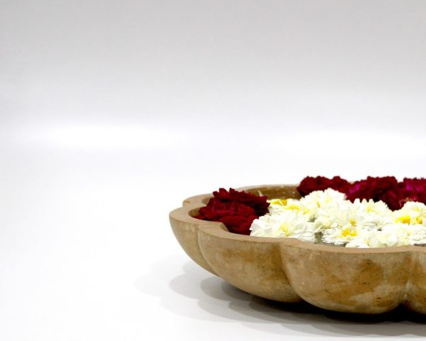 Lotus Bowl in Warm Yellow Stone - Image 4