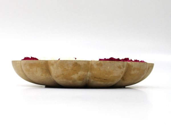 Lotus Bowl in Warm Yellow Stone - Image 5