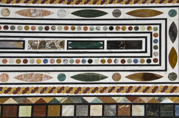 PIETRA DURA TABLETOP, MARBLE AND HARDSTONES, LATE 20TH CENTURY - Image 3