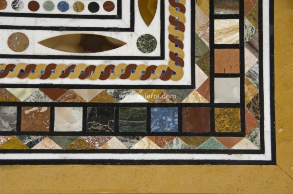 PIETRA DURA TABLETOP, MARBLE AND HARDSTONES, LATE 20TH CENTURY - Image 4