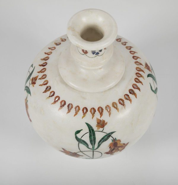 MARBLE MUGHAL STYLE VASE - Image 2