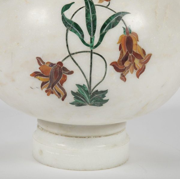 MARBLE MUGHAL STYLE VASE - Image 3