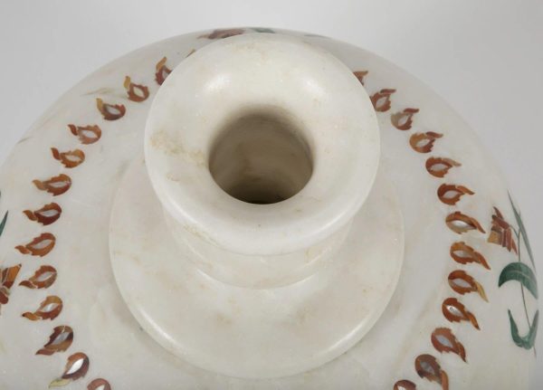 MARBLE MUGHAL STYLE VASE - Image 6