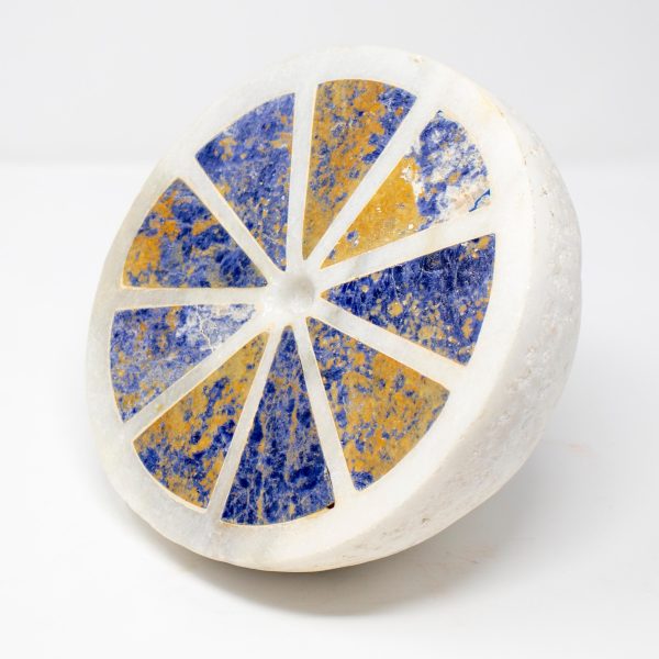 Blue Lapis Lazuli Half Lemon Sculpture